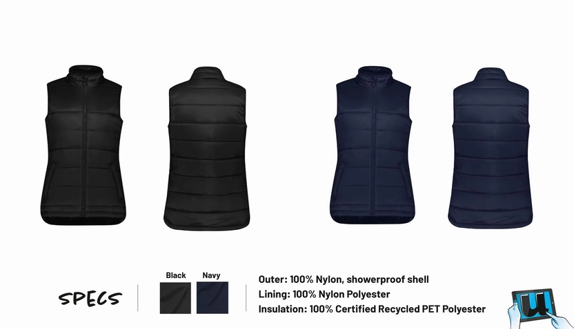 Fashion Biz Puffer Vests Alpine udesignit.com.au
