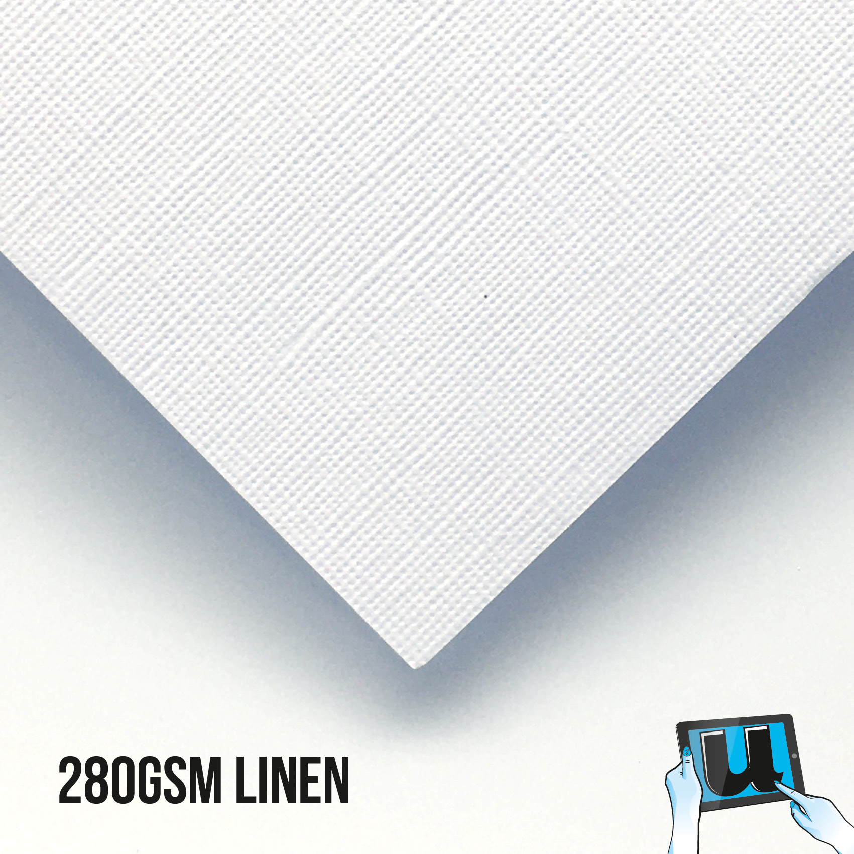 280gsm White Linen Board