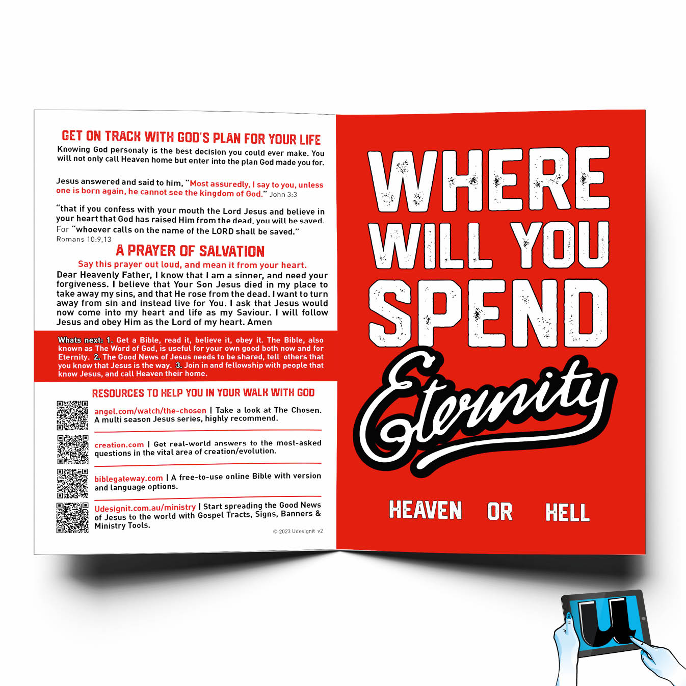 Where Will You Spend Eternity | 95 x 145 Folded