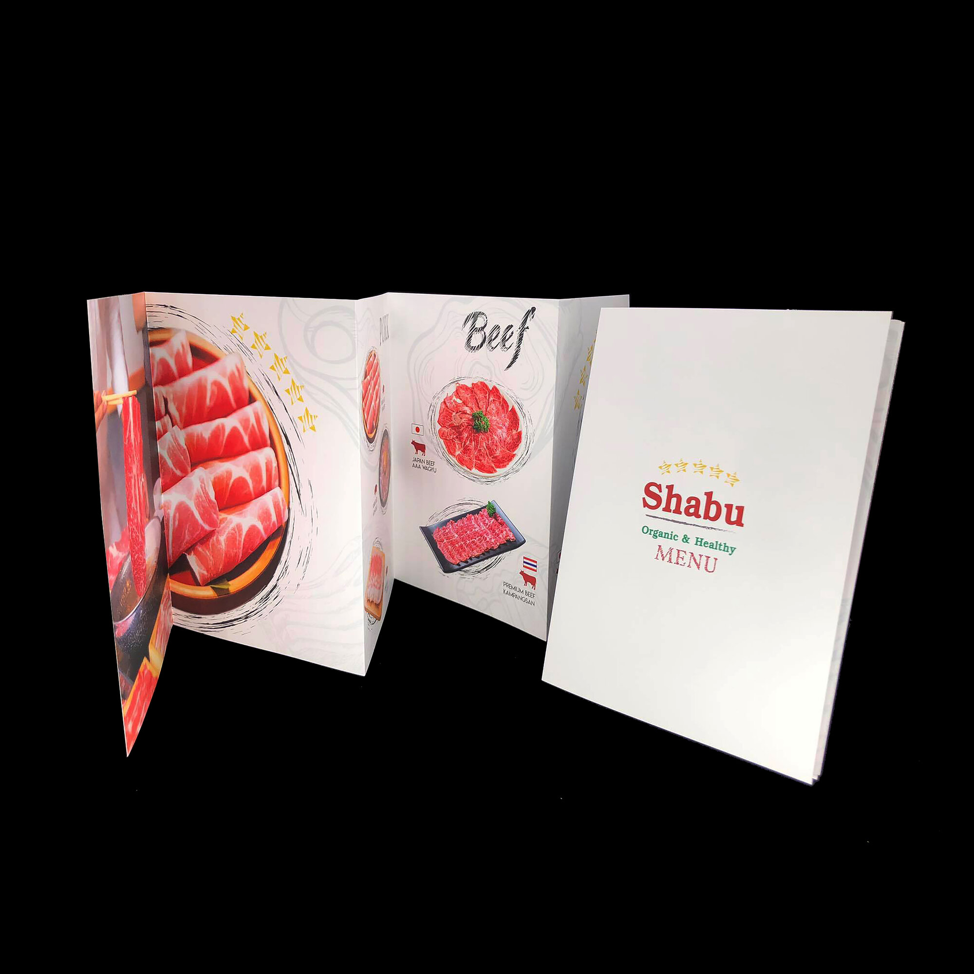 เมนูอาหารขนาดยาวพิเศษ (แผ่นพับ)