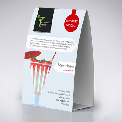 Table Tent Card Two Side